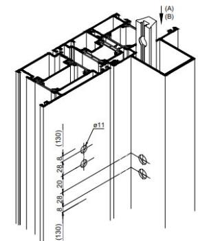 Schüco Aufsatztürband 2tlg. (69/36)